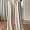 Women's Plus Size High Waist Straight Leg Trousers - Elegant, Polyester, Machine Washable, Casual Suit Pants For Women
