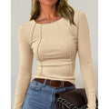 Long Sleeve Crewneck Top - Slim Fit