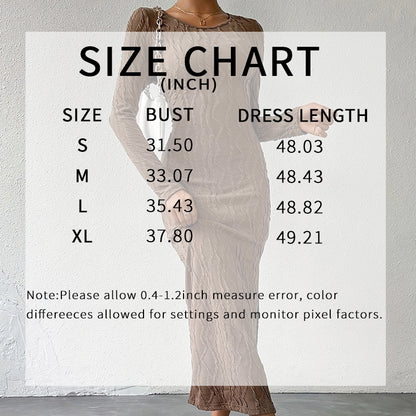 Women's Crew Neck Long Sleeve Ribbed Dress Side Slit Knit Bodycon Midi Dress
