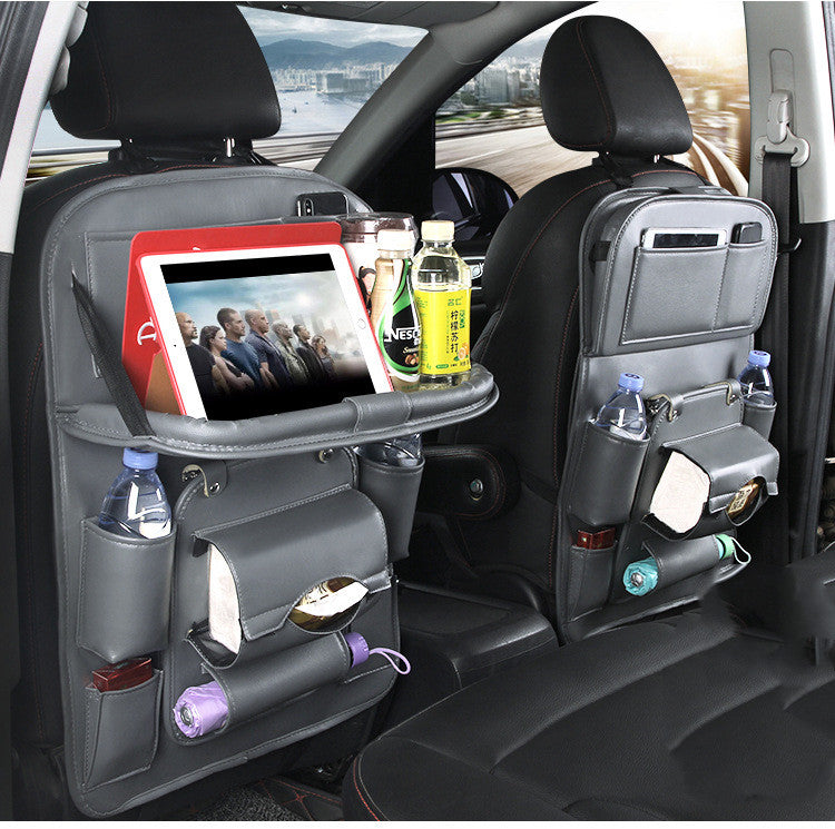 Car Seat Back Storage Organizer - Waterproof PU Leather