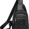 Sling Bag For Women, Multi Pockets CrossBody Bags, Purses Fanny Packs, Vegan Retro Leather Braiding Sling Backpack For Travel
