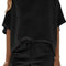 Fisoew Womens Summer 2 Piece Outfits Oversized Casual Short Sleeve Tops And High Waisted Shorts Workout Lounge Short Sets