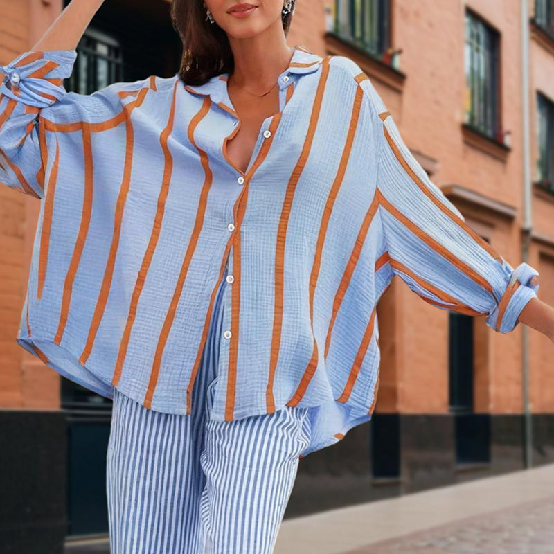 Striped Button-Down Shirt - Long Sleeve