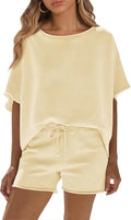 Oversized Short Sleeve Top & High Waisted Shorts Set