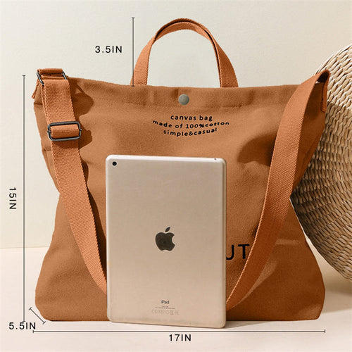 Canvas Tote Bag - Large Capacity Shoulder Bag