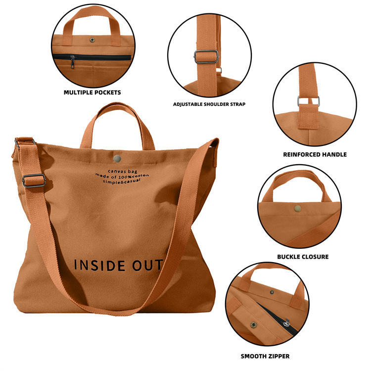 Canvas Tote Bag - Large Capacity Shoulder Bag